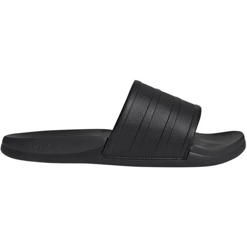 adidas Unisex ADILETTE COMFORT 2.0 SLIDES – Bequeme Hausschuhe in Schwarz, 37 EU - Stylische und bequeme Slip-On Hausschuhe mit CLOUDFOAM Einlegesohle für optimalen Tragekomfort im Alltag.