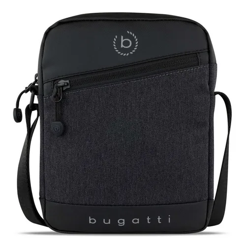 bugatti Universum Umhängetasche für Herren - Kleine schwarze Messenger Bag, perfekt für den Alltag mit Platz für Smartphone und Geldbörse. Leicht, abwaschbar und mit verstellbarem Schulterriemen für optimalen Tragekomfort.