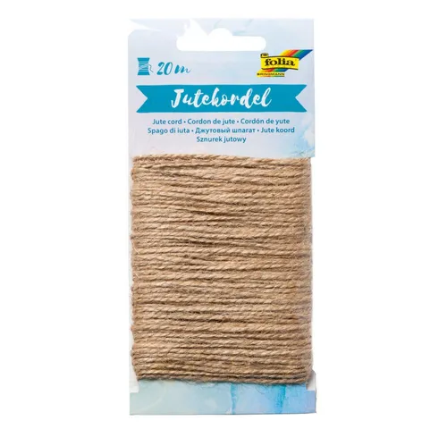 Folia Kreativset Kordel - aus Jute - ca. 20 m - braun