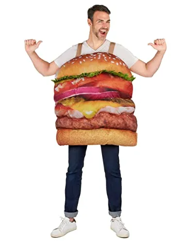 DEGUISE TOI Vegaoo Buntes Hamburger-Kostüm für Erwachsene