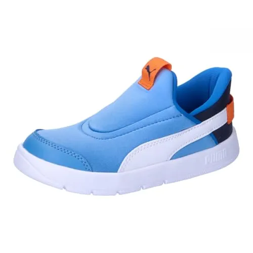 PUMA Jungen Unisex Kinder Courtflex v3 SLIPTECH Inf Sneaker in blau von PUMA