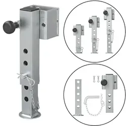 Anhängerstütze Kippbar TL60-D85-19-280+ADAP Abstellstütze – 1300kg Tragkraft, 345–445mm Höhe Flanschmontage für Anhänger