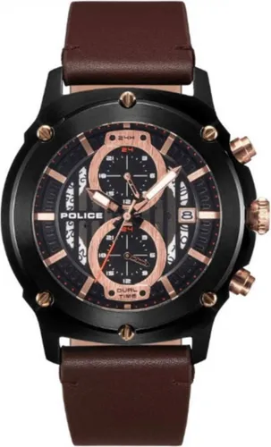 Herrenuhr Police P 15917JSB-02A [Ø 46 mm] - Armbanduhren für Herren mit markantem Design und großem Ziffernblatt, ideal für einen stilvollen Auftritt.
