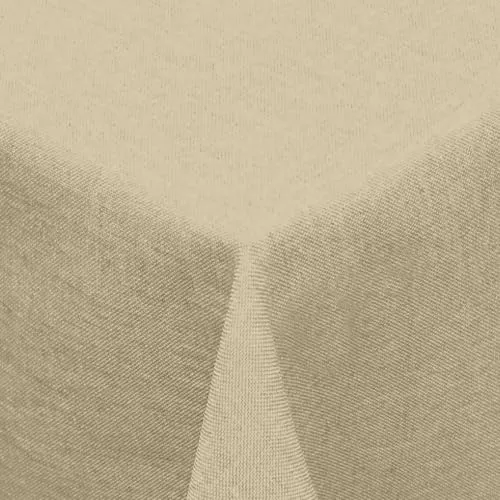 Textil Tischdecke Leinen-Optik 135x180cm eckig mit Fleck-Schutz Sand *flüssigkeitsabweisend* Farbe wählbar