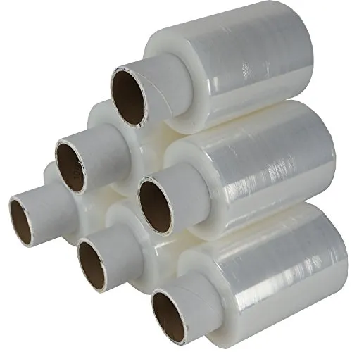 Rollen Ministretchfolie transparent | Bündelstrechfolie | Breite: 10cm | Stärke: 23my | 140lfm. | Transportsicherung | leicht abrollbar | Verpackungsfolie 40