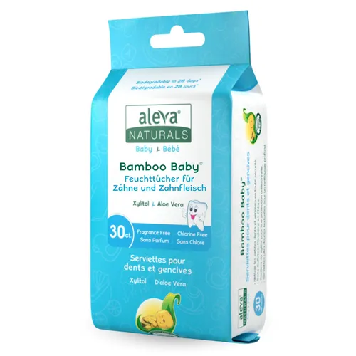 Aleva Naturals Bamboo Baby Feuchttücher für die Reinigung von Zähnen & Zahnfleisch
