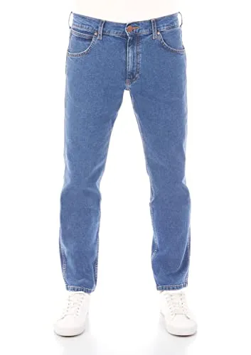 Wrangler Jeans Herren Stretch Regular Straight Fit Greensboro - Bequeme Straight Fit Jeans für Herren aus hochwertigem Baumwoll-Mischgewebe mit Stretchanteil für maximalen Komfort und Bewegungsfreiheit. Ideal für lässige Looks und vielseitige Kombinationsmöglichkeiten.