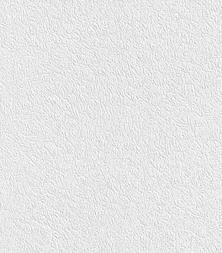 Rasch Tapete 882100 - Einfarbige Papiertapete in Weiß mit Struktur in Putz-Optik - 10,05m x 0,53m (LxB)