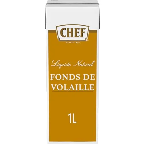 CHEF Signatur Fond Geflügel, Flüssig, 100% Natürliche Zutaten, Servierfertig, 1er Pack (1 x 1L)
