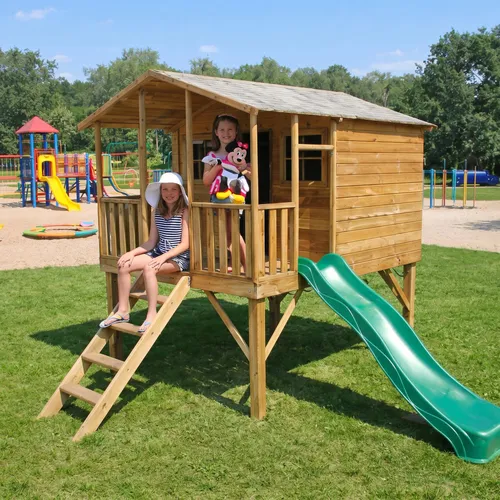 bv-vertrieb Spielhaus Kinderspielhaus mit Rutsche