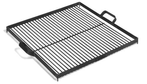 CookKing Grillrost aus Rohstahl 50x50cm für Feuerschale - Grills: Robuster Grillrost aus hochtemperaturbeständigem Stahl, perfekt für Feuerschalen mit 70 cm Durchmesser. Einfach zu tragen dank der zwei Griffe!