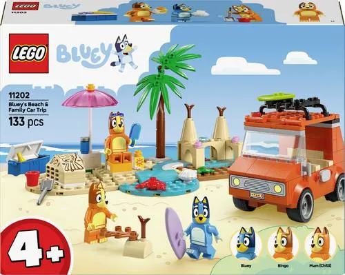 LEGO Bluey 11202 Blueys Strandausflug - LEGO Set mit 133 Steinen, ideal für kreative Spielstunden ab 6 Jahren. Perfekt für Fans von Bluey und fördert die Fantasie!