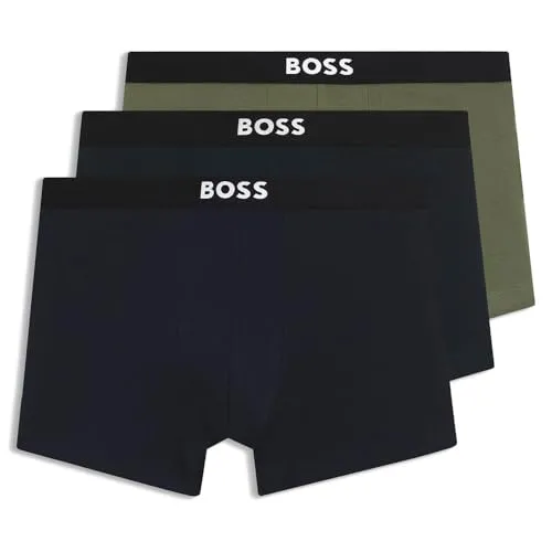 BOSS Trunk 3P Trunk BOSS ONE blau XL - 3er-Pack Trunks in klassischem Blau, optimaler Halt und bequemer Schnitt für den täglichen Tragekomfort. Maschinenwaschbar und aus elastischem Baumwollmix für besten Sitz.