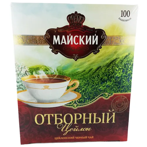Maiski Chai Otbornij schwarzer Ceylon Tee 100 Teebeutel Schwarztee