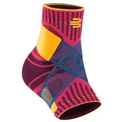 Bauerfeind Sports Ankle Support Fußgelenkbandage Rechts - Berry, Größe M - Bandagen für Stabilität und Komfort – Mit integriertem Taping-Gurt schützt sie dein Sprunggelenk beim Sport und verbessert die Koordination durch Massageeffekt.