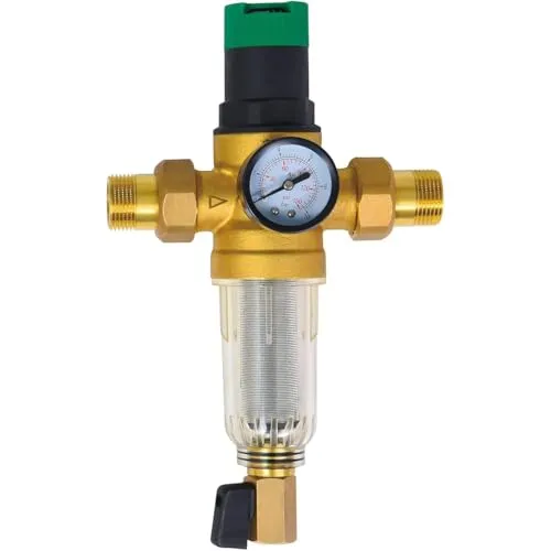 AQUA HEATING Druckminderer Wasser mit Manometer - 1