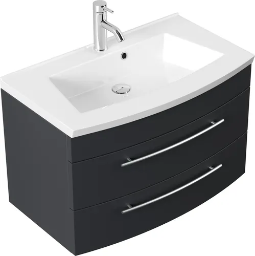Magnolia Home Waschtisch Badmöbel Bella 80 – Grafit Matt