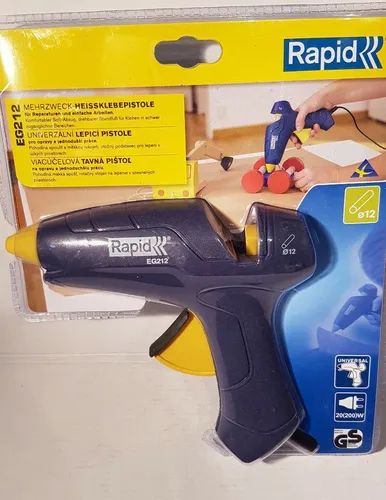 Rapid EG 212 Heißklebepistole - Blau, 12mm - Heißklebepistole für präzises Kleben, ideal für Bastelprojekte und Reparaturen.