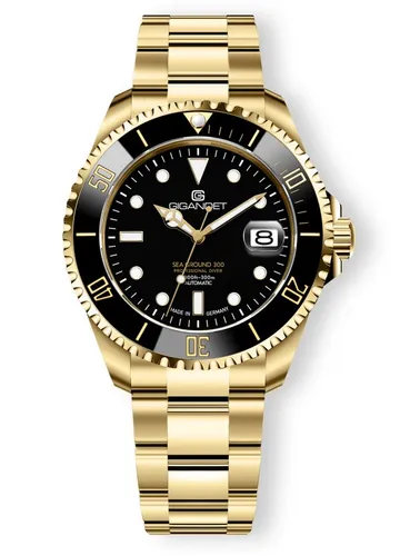 Gigandet Automatikuhr SEA GROUND 300 CERAMIC DATE - Mechanische Uhr mit 300m Wasserdichtigkeit, Saphirglas und Swiss SuperLuminova für beste Lesbarkeit. Ideal für Sport und Alltag, Made in Germany.