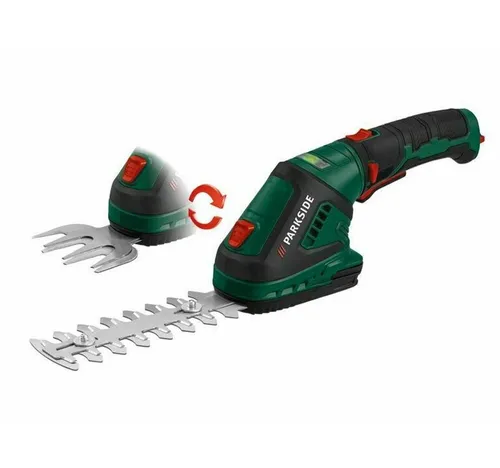 Parkside Akku-Gras- und Strauchscherenset PGSA 4 mit drehbarem Softgriff