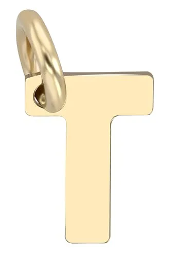 Akzent Golden Initials Unisex-Kettenanhänger Buchstabe 375er 9 Karat Gold 5510073 (T)