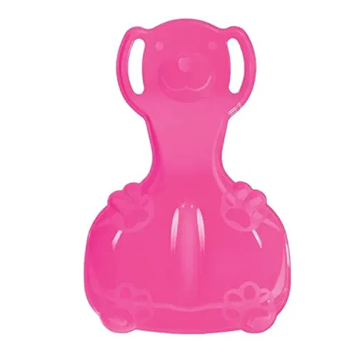 Prosperplast Polo Bear 2 Schneerutscher aus Kunststoff Schnee Poporutscher Porutscher Schneeflitzer für Kinder (Rosa)