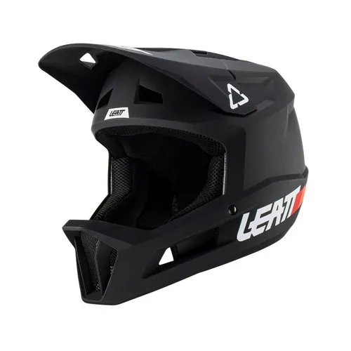 Leatt MTB Gravity 1.0 Integralhelm Stealth Schwarz XS - Unisex Integralhelm für Mountainbiker, mit Vollvisier für optimalen Schutz, in stylischem Schwarz und Größe XS. Ideal für Abenteuer auf dem Rad.