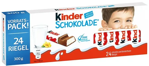 Ferrero Kinder Riegel Schokolade Schokoriegel - 24 Stück - 300g