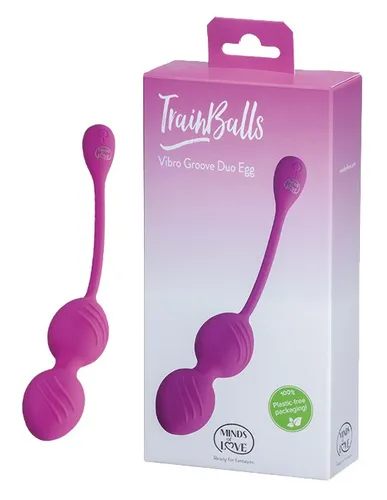 MINDS of LOVE TrainBalls Vibro Groove Duo Egg Liebeskugeln Pink ø 3,3 cm
