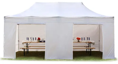 TOOLPORT Faltzelt 3x6m in weiß von Toolport
