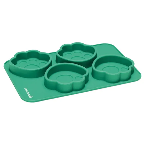 Beeztees Partyform Hundepfoten Grün Silikon 22x14cm für Hundeeis & Kekse