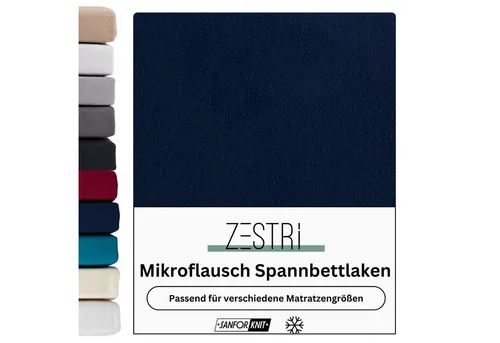 Zestri Spannbettlaken Mikroflausch Bettlaken flauschig & warm, Teddyflausch, 40 cm Steghöhe, Gummizug: rundum, für normale Matratzen Boxspringbett Wasserbett, verschiedene Größen