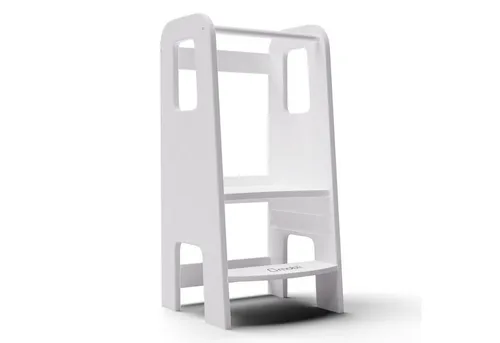 moblì Montessori Lernturm - Stabiler 2-in-1 Lernturm & Tritthocker für Kinder - Trittschemel für Baby- & Kleinkinderzimmer, fördert Selbstständigkeit und Sicherheit mit verstellbaren Höhen und kinderfreundlichem Design.