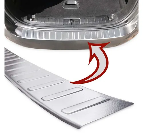 RECAMBO Ladekantenschutz für FIAT TIPO KOMBI, 356 (2015) - Abdeckblenden, schützt den Lack im Ladebereich vor Kratzern und Witterungseinflüssen, aus hochwertigem V2A Edelstahl mit perfekter 3D-Passform für eine exklusive Optik.