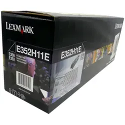 Original Lexmark Toner E352H11E schwarz - Hohe Kapazität von 9.000 Seiten, ideal für Lexmark E350 und E352 Drucker