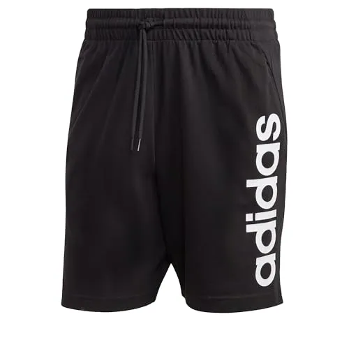 adidas Herren AEROREADY Essentials Single Jersey Linear Logo Shorts, Black, M
