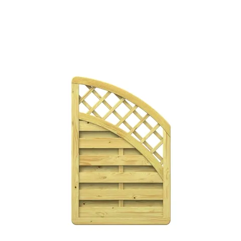 Traumgarten Dichtzaun XL Abschluss mit Gitter Kiefer kdi 90x134/90 cm 1199 4033821014297