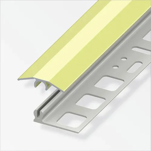 alfer Übergangs-Profil 1 m, 25 x 7 mm Aluminium eloxiert messing