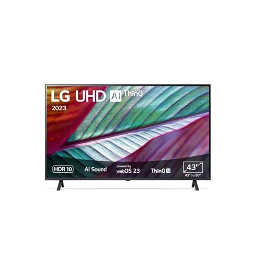 LG 43UR75006LK 43 Zoll UHD Fernseher - Smart TV mit 4K Ultra HD und Active HDR für beeindruckende Bildqualität, ausgestattet mit webOS 23 und AI-Funktionen für ein intelligentes Fernseherlebnis.