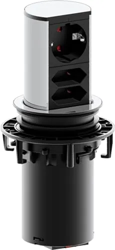 Bachmann Einbausteckdose Elevator mit 2m Kabel in silber von Bachmann