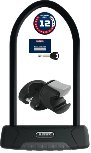 ABUS Granit Plus 470 Bügelschloss mit Eazy KF Halterung - Fahrradschloss mit 12 mm Parabolbügel für hohen Diebstahlschutz. Inklusive praktischer Halterung für einfachen Transport am Fahrrad.