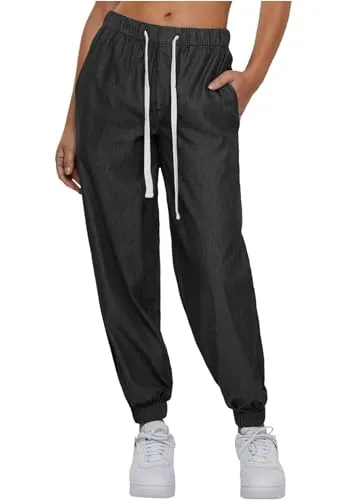 Urban Classics Damen Trainingshose Ladies Light Denim Jogpants - Sport-Jogginghosen für Damen, lässige Joggingshose mit lockerer Passform für maximalen Komfort und Bewegungsfreiheit, ideal für aktive Frauen.