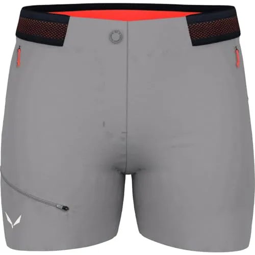Salewa Pedroc Pro DST Cargo Damen Outdoorshort - Grau, Größe 40 - Wanderhosen für Damen, atmungsaktiv und schnelltrocknend, ideal für aktive Outdoor-Abenteuer.
