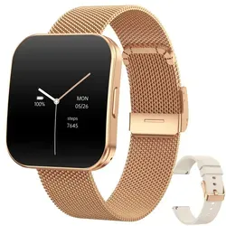Levowatch DOITX3 Damen Smartwatch - Smartwatch mit AMOLED Always-On Display, Sprachassistent und umfangreichen Fitness-Tracking-Funktionen, ideal für aktive Frauen. Wasserdicht und mit 3 Wechselarmbändern.