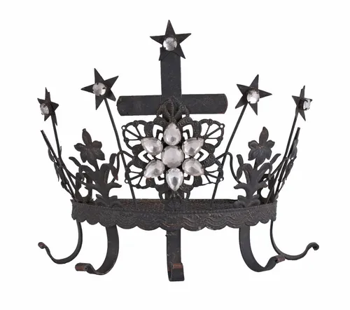 Kleiderhaken Krone Shabby Wandgarderobe Diadem Haken Madonnenkrone Hakenleiste