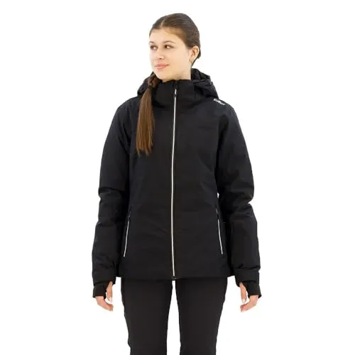 CMP 34W4636 Funktionsjacke 42 - Schwarze Funktionsjacke, wind- und wasserabweisend, ideal für Outdoor-Aktivitäten und wechselhaftes Wetter.