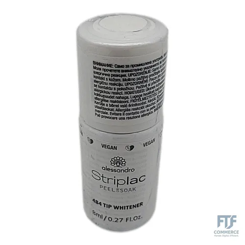 alessandro Striplac Peel or Soak -VEGAN- Tip Whitener – Weißer LED-Nagellack für