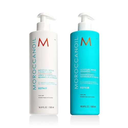 Moroccanoil Repair Moisture Duo - Haarpflege-Set für intensive Feuchtigkeit und Pflege, ideal für trockenes Haar. Enthält Shampoo und Spülung für glänzende, gesunde Haare.