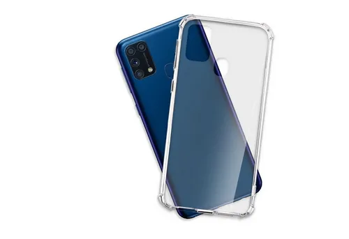 mtb more energy Smartphone-Hülle Clear Armor Case für Samsung Galaxy M31, Transparente TPU Schutzhülle Case Backcover mit Anti-Shock Verstärkung