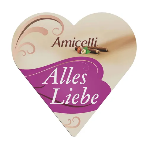 Amicelli Herz Waffelröllchen 137g/11Stk Packung